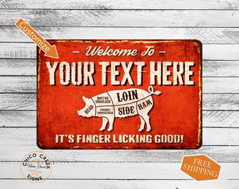 Personalized Smokehouse BBQ Sign, Patio Barbecue Sign, Grillmaster Gift Pub Mancave Patio Decor Beer, Ribs Brisket Pork Chicken 108120076001