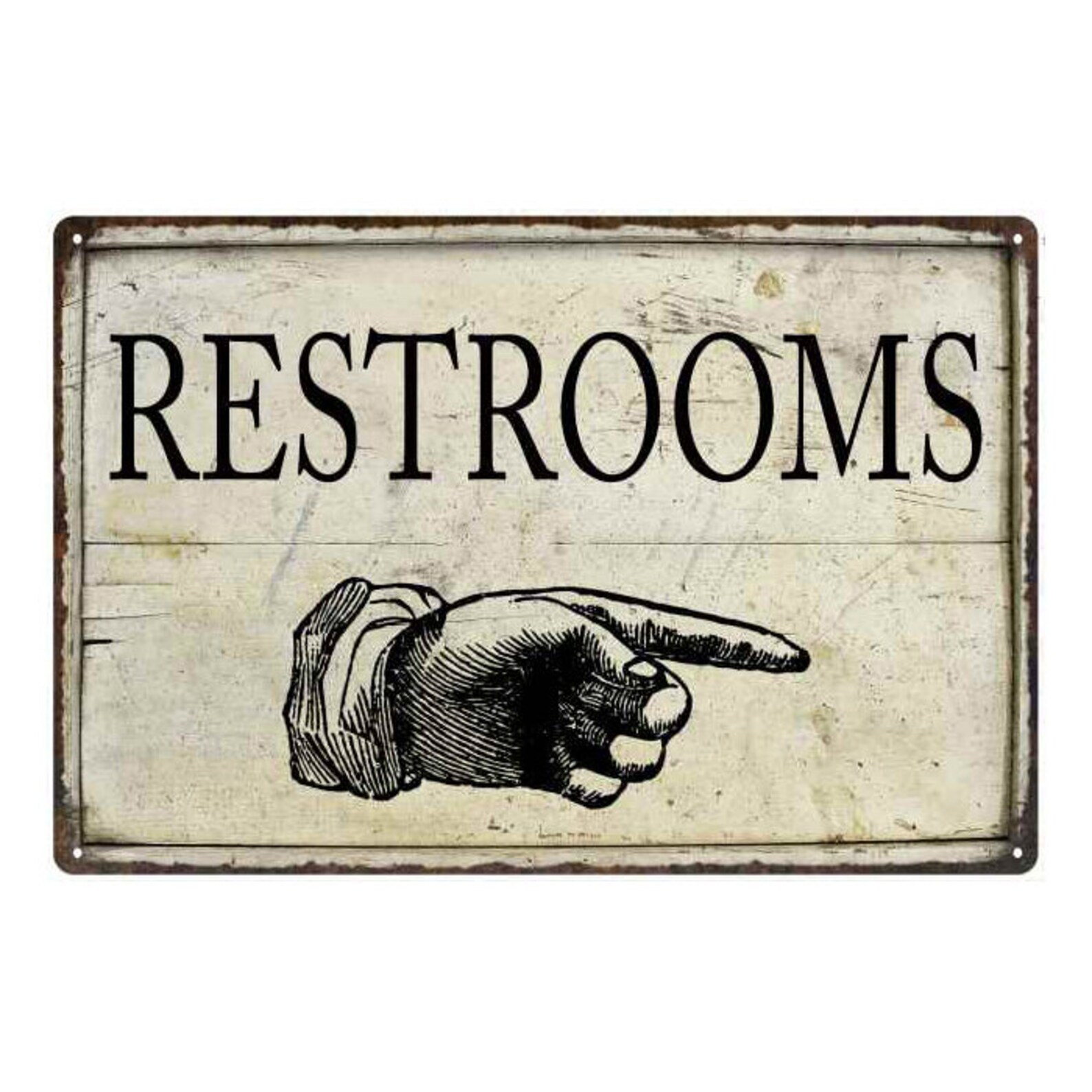 Restroomsright Funny Bathroom Gift 8x12 Metal Sign Wall Decor Etsy