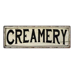 Creamery Sign, Dairy Chic Vintage Looking Decor, Farmhouse Wall Decor, Milk Butter Cheese Decoration 106180028058