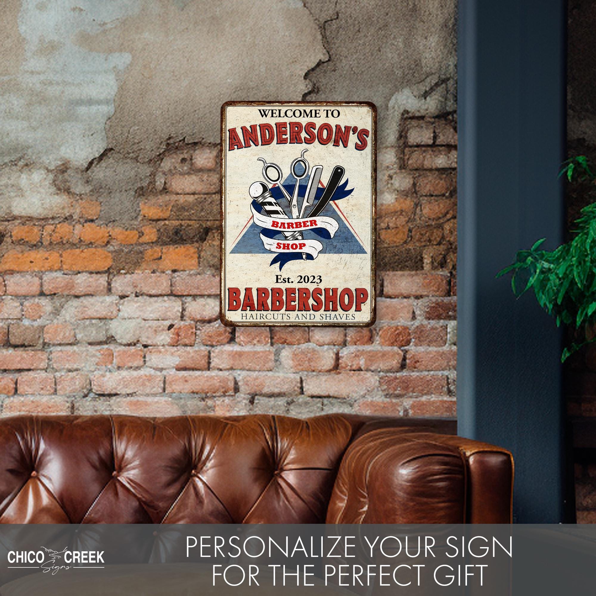 Personalized Sign, Custom Barber Sign, Barber Gifts, Gift for Him ...
