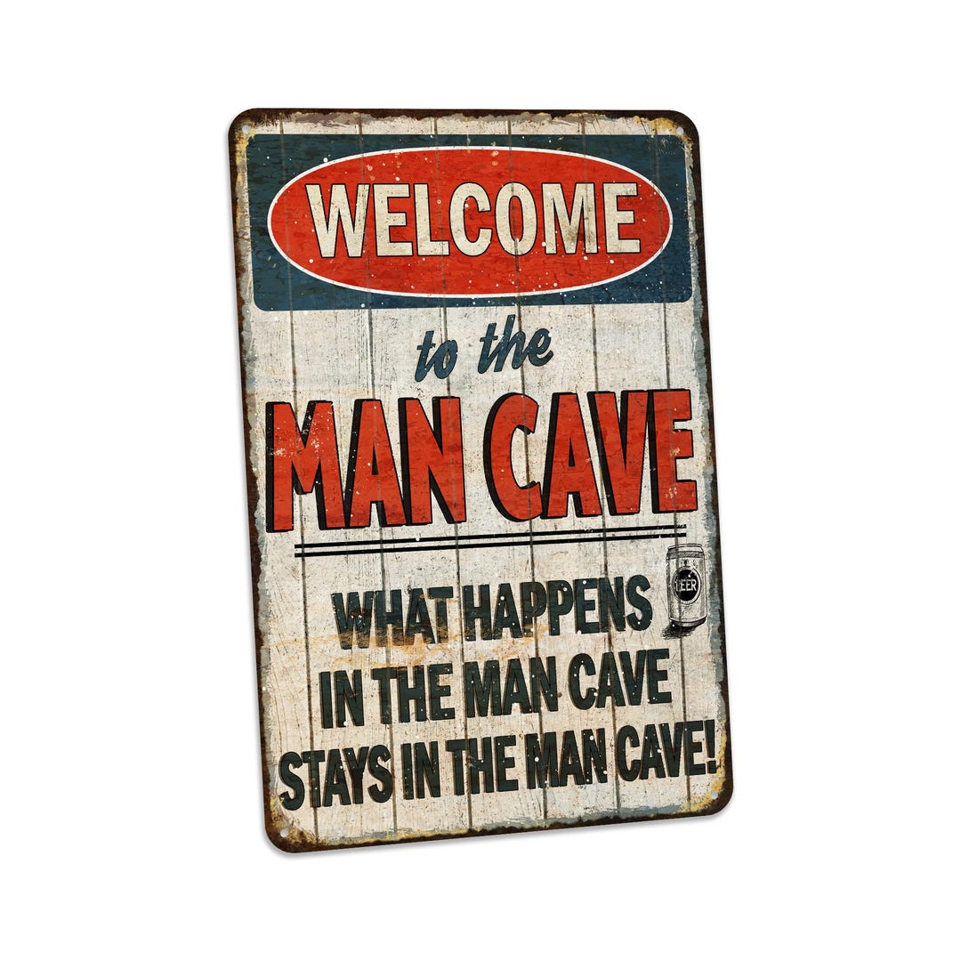 Welcome to the Man Cave Sign, Man Cave Decor, Gift for Him, Man
