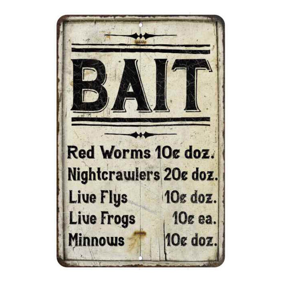 Bait Shop Sign Bait Price List Sign Farmhouse Style Rustic Etsy