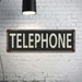 Telephone Sign, Phone Booth Vintage Looking Sign, Courtesy Phone, Phone ...
