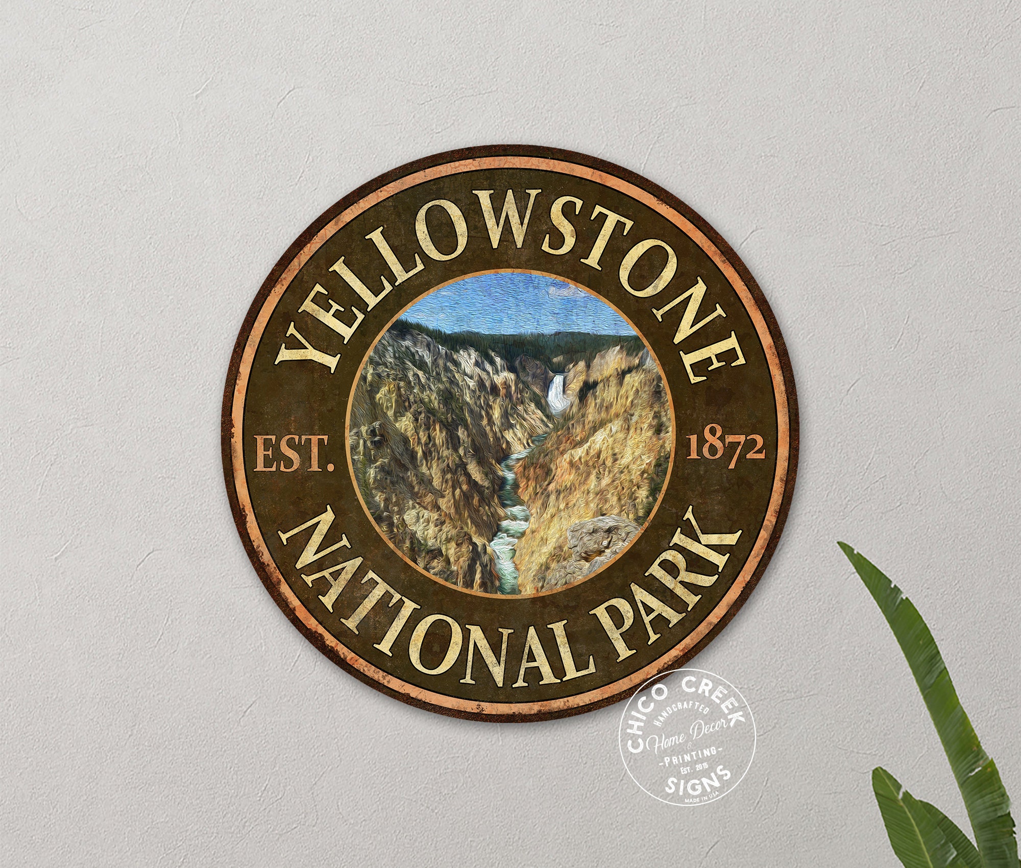 Yellowstone National Park Sign, Yellowstone Sign, Yellowstone Wall