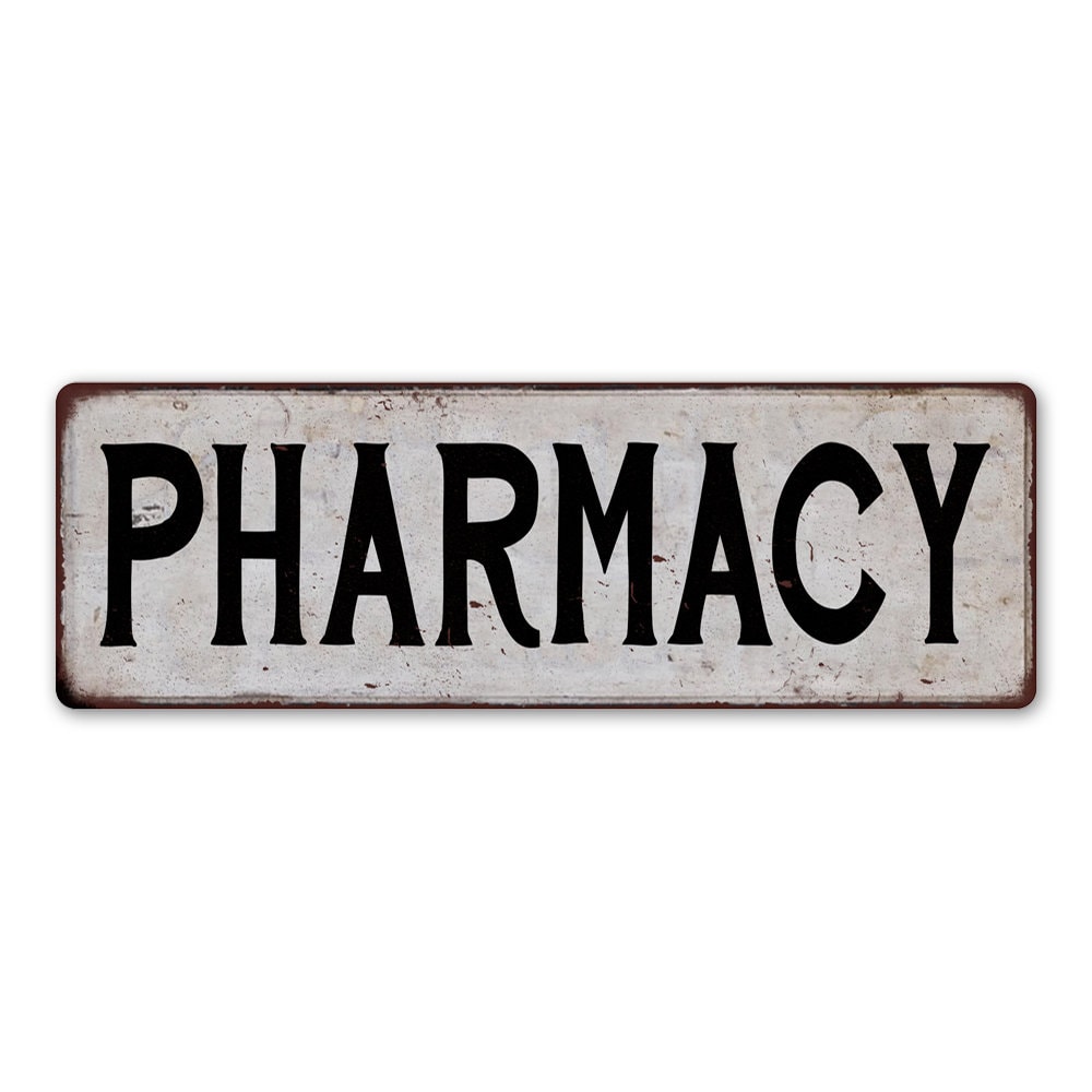 Pharmacy Sign, Vintage Looking Reproduction Sign, Apothecary Druggist ...