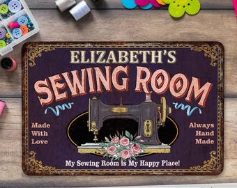 Personalized Sewing Room Sign, Craft Room Decor, Gift For Her, Sewing Gifts, Sewing Room Decor, Grandma Gift, Quilting, Craft Room Wall Art