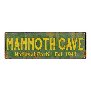 Mammoth Cave Sign, Mammoth Cave National Park Rustic Sign, Cabin RV Wall Decor, Camping Hiking, Fishing Hunting, Vacation 106180057041
