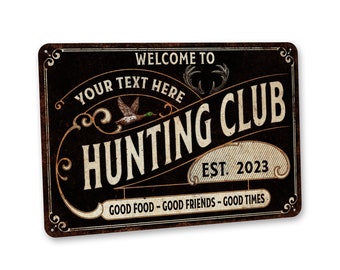 Custom Hunting Club Sign Personalized Hunting Decor Cabin Decor Lake House Gifts For Hunters Man Cave Decor Gifts For Him 108122002212