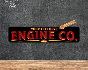 Custom Fire Engine Sign, Firefighter Sign, Patriotic Decor, Gift for Fireman, First Responder, Gift For Dad, Fire Department 104182002068