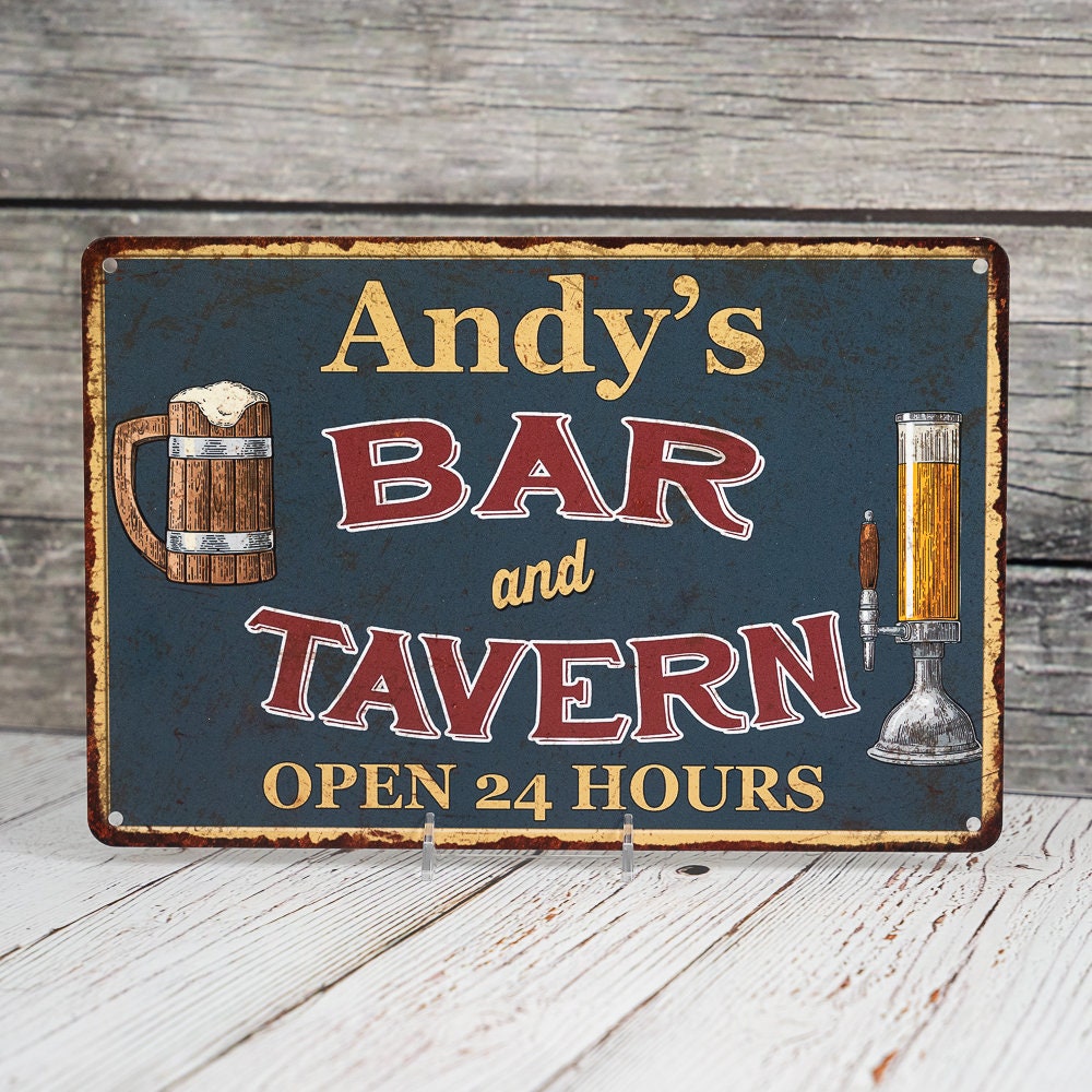 Custom Bar Sign, Personalized Bar Gift, Tavern Sign, Gifts for Him ...
