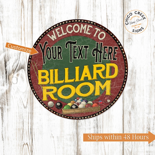 Personalized Billiard Room Wall Decor Etsy