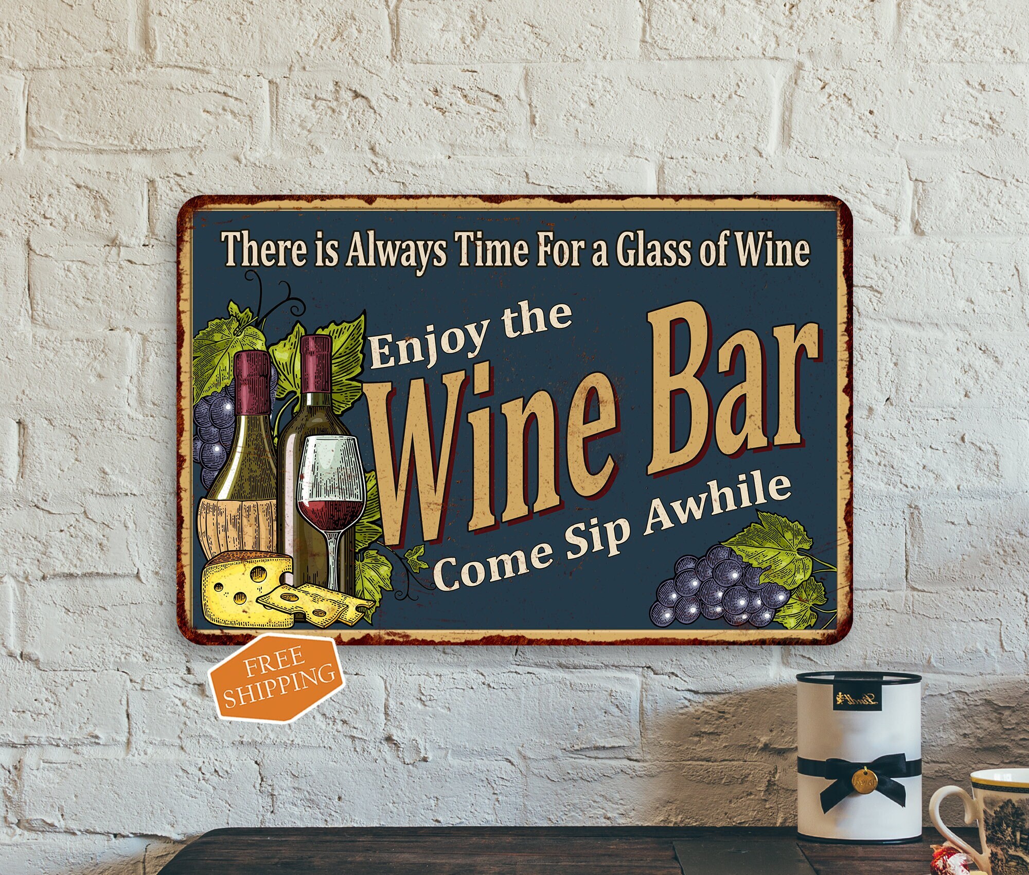Bar À Vin Enseigne Accueil