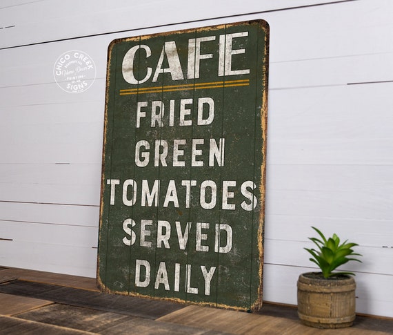 Fried Green Tomatoes Cafe Sign Farm Garden Wall Art Restaurant