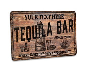 Personalized Bar Sign Tequila Bar Decor Custom Sign For Home Bar Decor Tequila Decor Gift For Him Basement Bar 108122002175