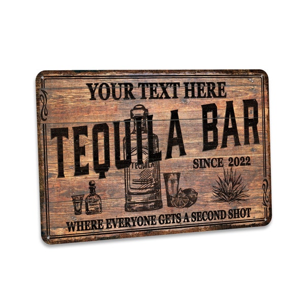 Personalized Bar Sign Tequila Bar Decor Custom Sign For Home Bar Decor Tequila Decor Gift For Him Basement Bar 108122002175