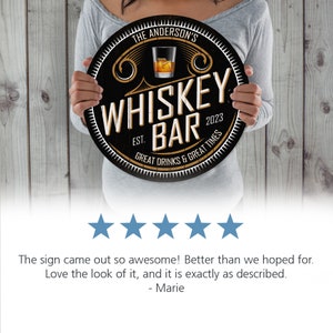 Custom Bar Sign Wood Sign Personalized Whiskey Bar Sign Bar Decor for ...