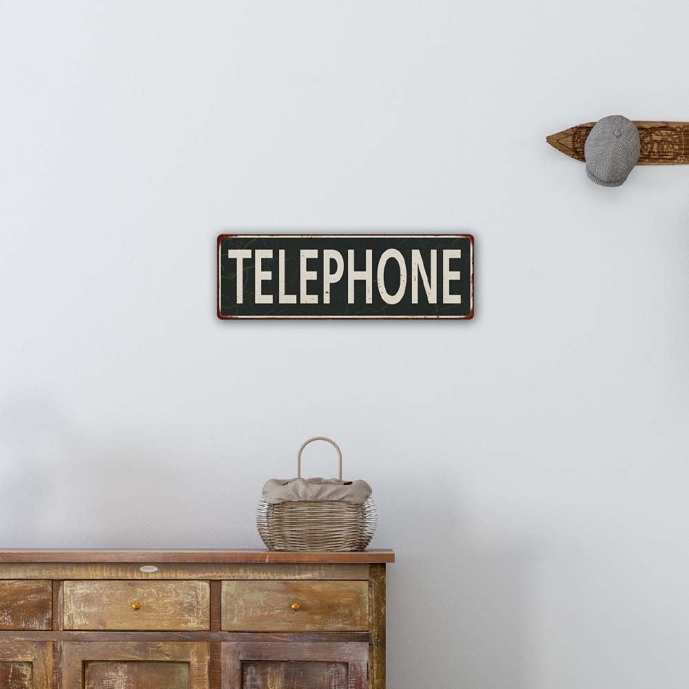 USA製 60s~70's Vintage Phone Booth Sign Telephone Sign, Phone Booth Vintage Looking Sign, Courtesy