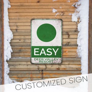 Custom Ski Resort Sign, Resort Ski Trail Sign, Customized Ski Trail, Custom Cabin Wall Art, Mountain Lodge Skiing Themed Rustic Cabin Decor