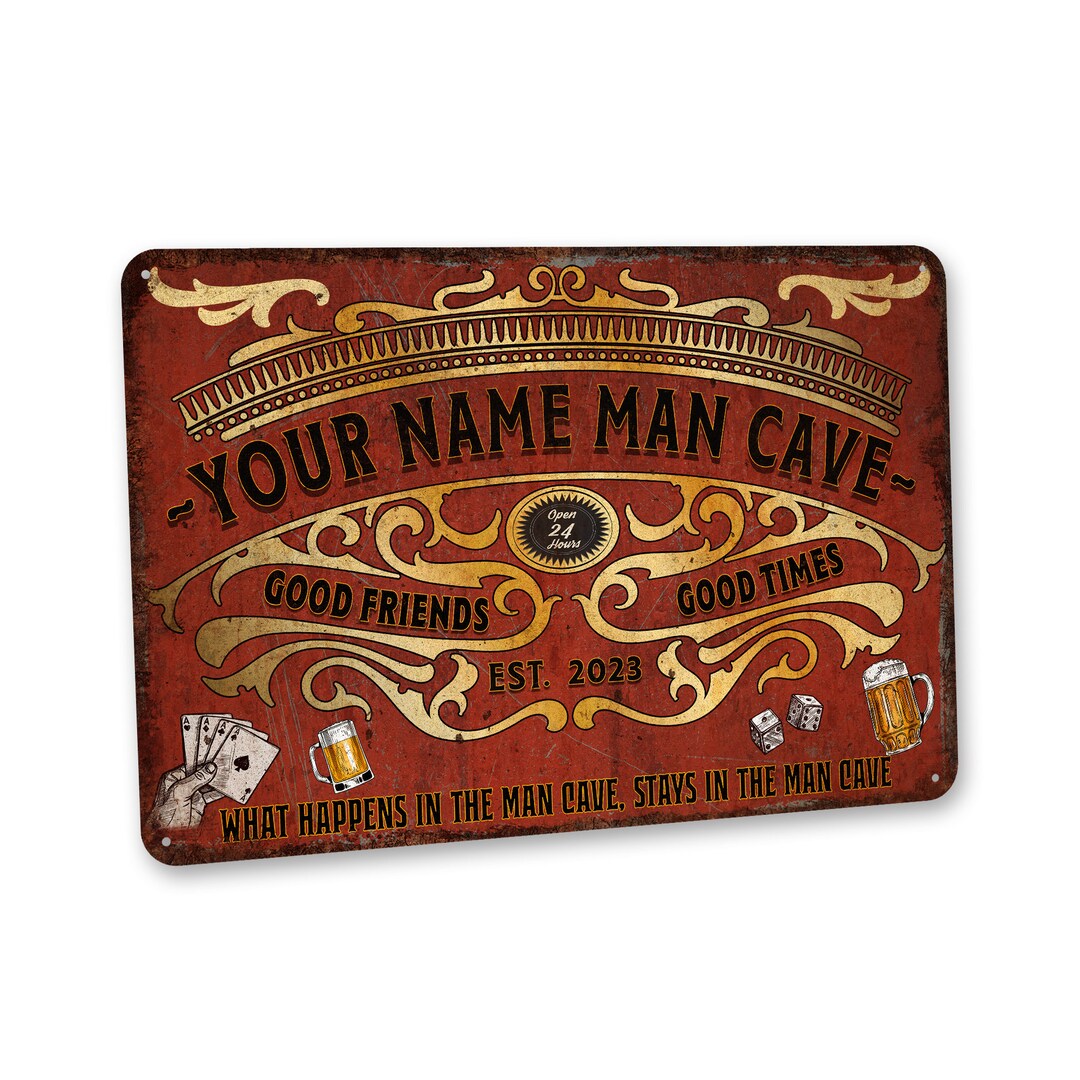 Personalized Man Cave Sign, Man Cave Decor, Gift for Him, Man Cave — free download