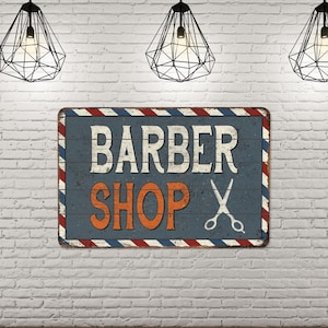 Barber Shop Sign, Barbershop Decor, Gift For Him, Haircuts, Gift For Grandpa, Metal Signs, Barber Gifts, Salon Sign, Snip Snip, Salon Decor
