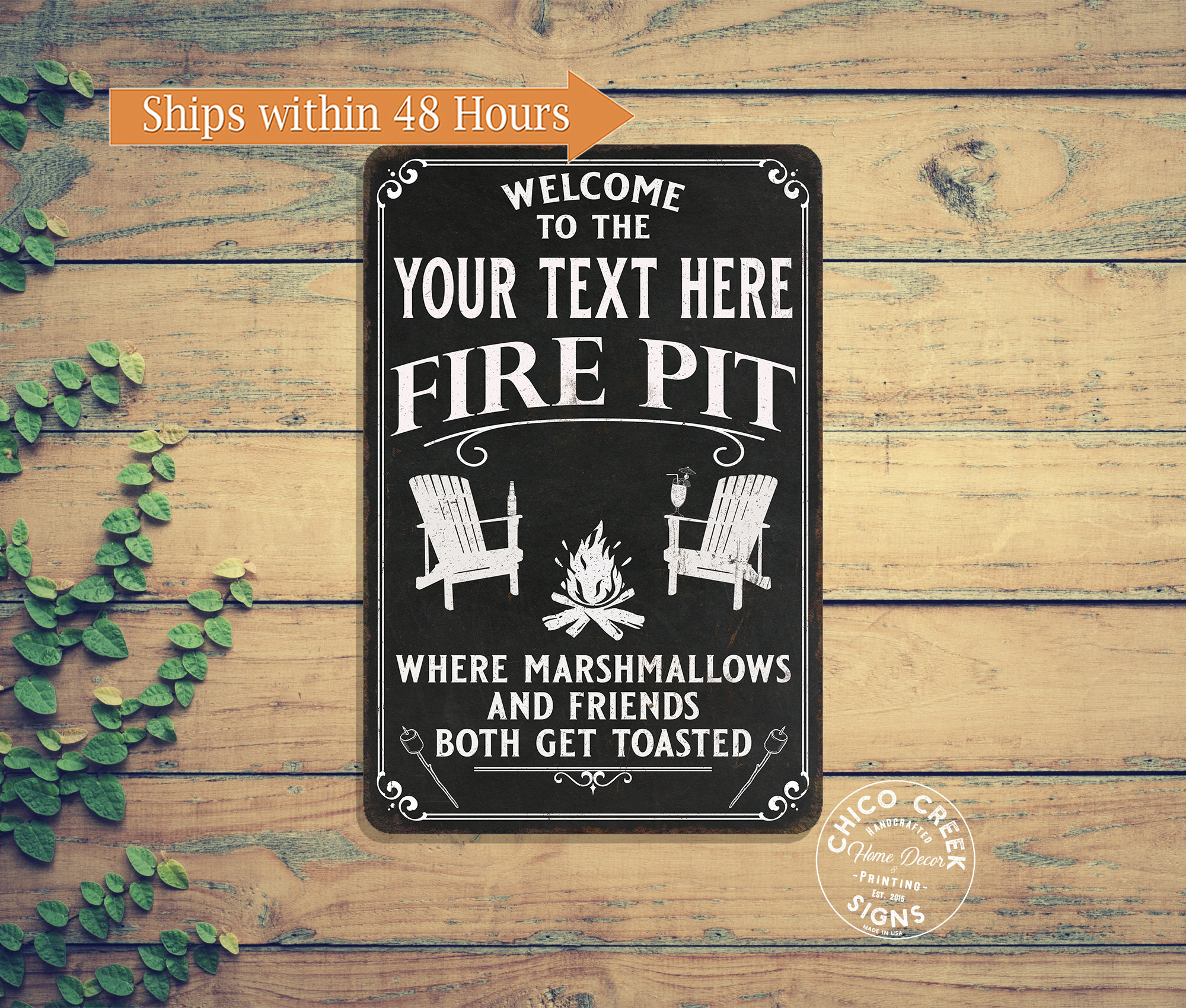 Personalized Fire Pit Sign, Custom Fire Pit Sign, Camp Lover, Outdoor ...