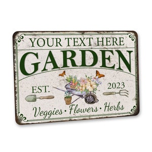 Personalized Garden Sign Veggie Garden, Flower Garden, Herb Garden, Patio Decor Porch Decor, Gifts For Her Mother Day Gift 108120127003