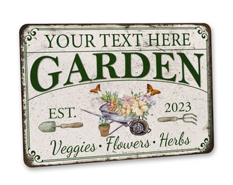 Personalized Garden Sign Veggie Garden, Flower Garden, Herb Garden, Patio Decor Porch Decor, Gifts For Her Mother Day Gift 108120127003