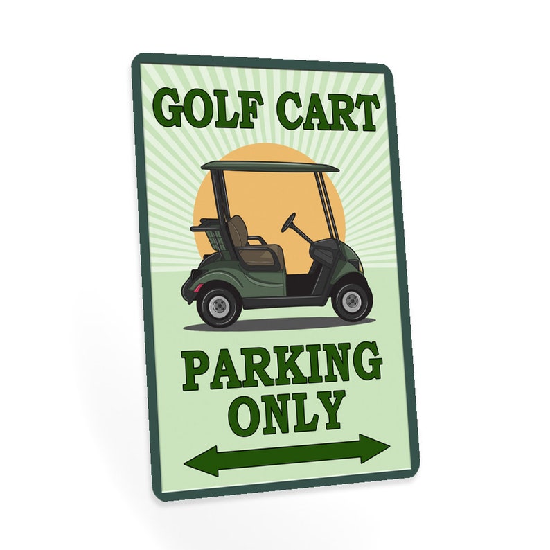 Golf Cart Parking Only Sign Golf Decor Golf Course Wall Etsy