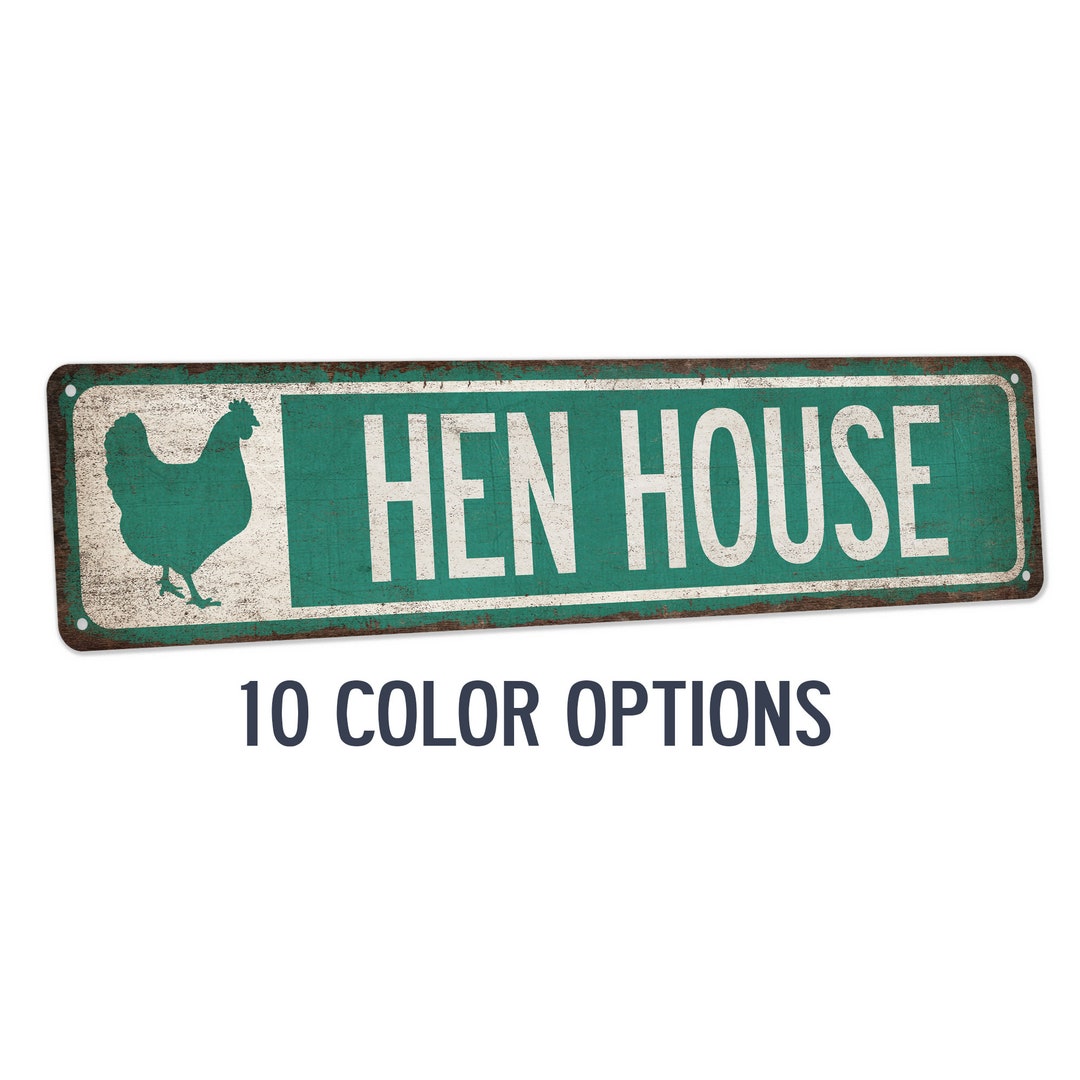 Hen House Sign, Chicken Coop Signs, Cute Chicken Coop Decor, Chicken