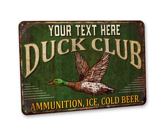 Duck Decor Personalized Duck Club Sign Hunting Decor For Cabin Wall Art Gifts For Hunters Lodge Man Cave Decor Gifts For Him 108122002214