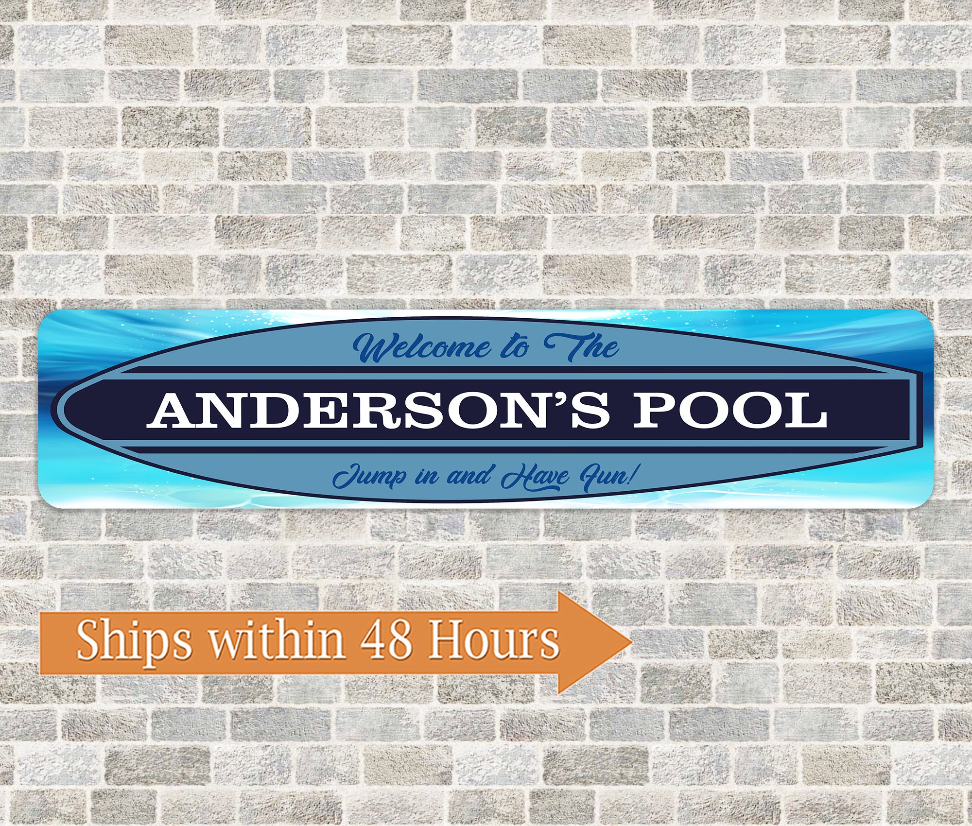 Custom Family Pool Decor Sign Swimming Pool Decor Pool Etsy