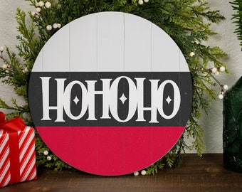Ho Ho Ho Sign, Christmas Door Hanger, Christmas Decor, Christmas Door Sign, Christmas Home Decor, Christmas Gifts, Christmas Wall Art