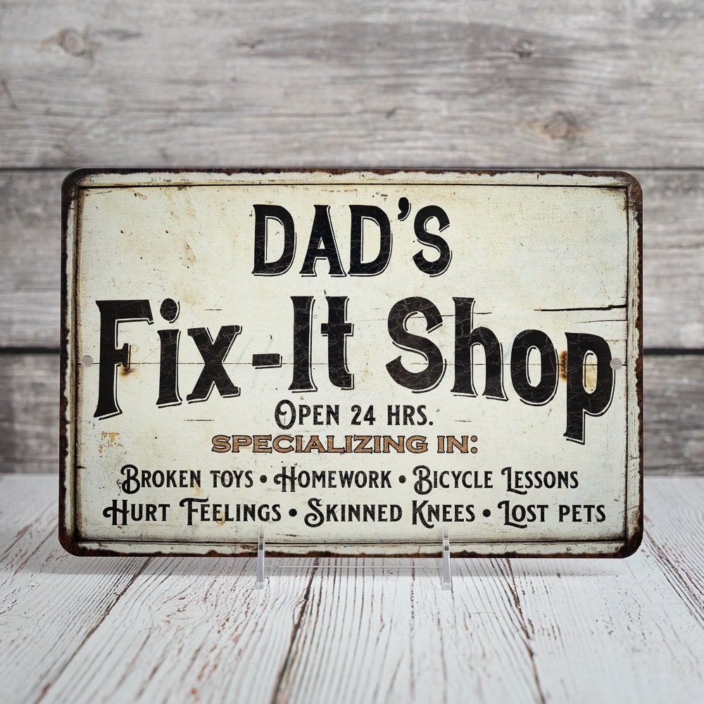 GRANDPA'S Fix-It Shop Sign Grandpa Dad Wall Decor Gift Wall Metal 112180006003 