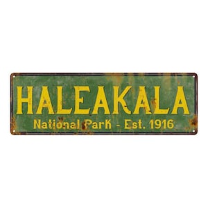 Haleakala National Park Sign, Rustic Sign, Cabin RV Wall Decor, Camping Hiking, Fishing Hunting, Vacation 106180057016