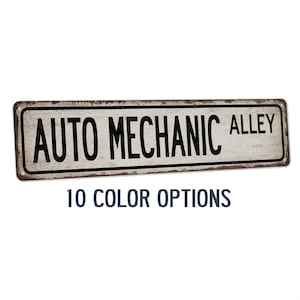 Auto Mechanic Street Sign Automotive Repair Shop Garage Decor Gift For Him Dad Grandpa Man Cave Industrial Metal Street Sign 104180021023