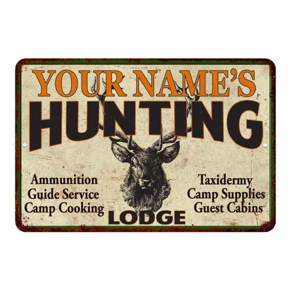 Personalized Hunting Lodge Custom Metal Sign Cabin Lakehouse Etsy