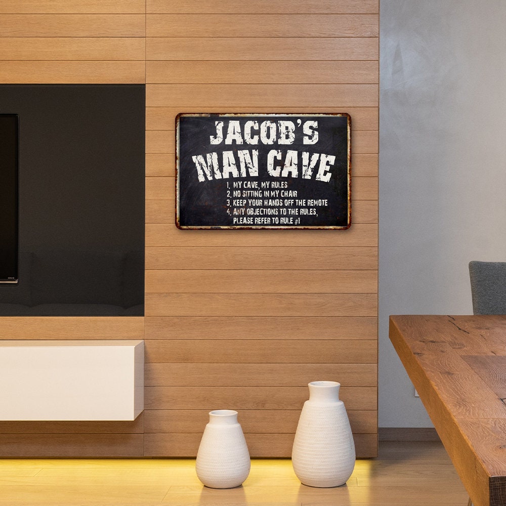 Personalized Man Cave Sign, Custom Sign, Man Cave Decor, Man Cave Wall ...