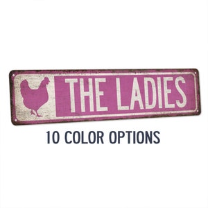 The Ladies Chicken Coop Sign, Hen House, Funny Chicken Coop Decor, Backyard Chicken Coop, Chicken Lover Gift, Chicken Sign