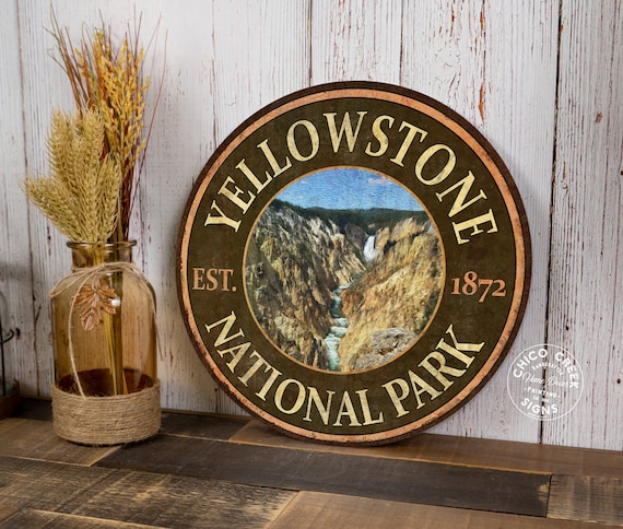 Yellowstone National Park Sign, Yellowstone Sign, Yellowstone Wall