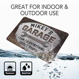 Garage Sign, Custom Metal Sign, Man Cave Decor, Garage Wall Art ...