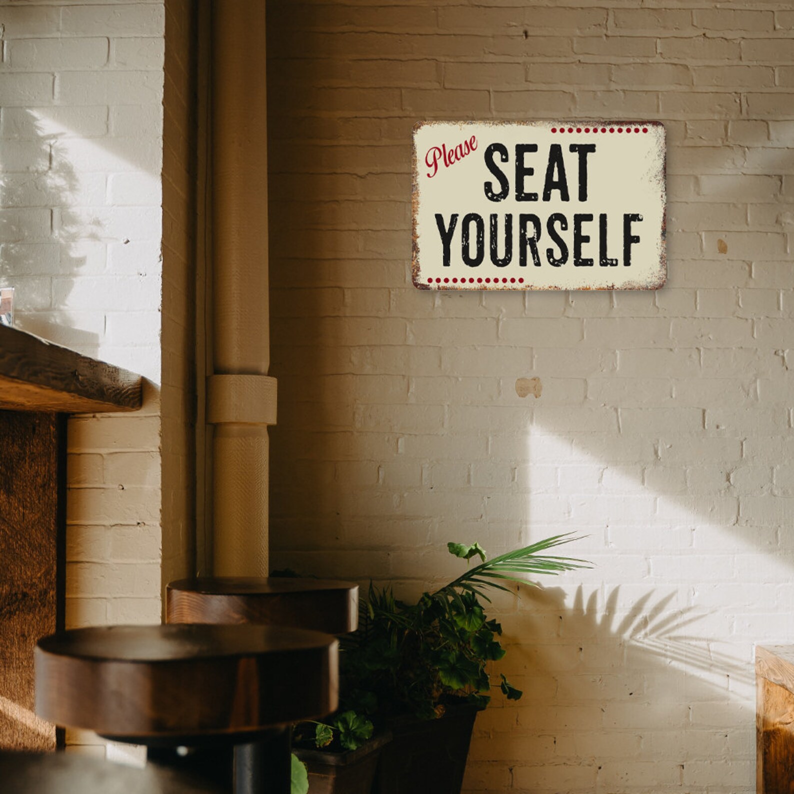 Please Seat Yourself Sign Restaurant Sign Food Order Sign Etsy