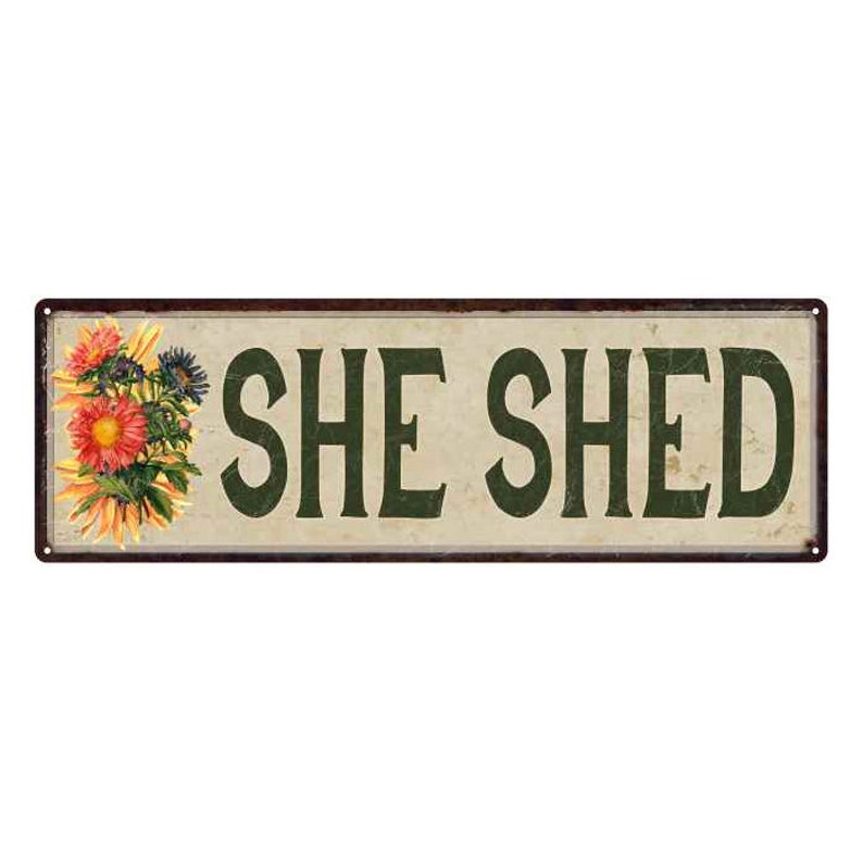 Potting Shed Garden Patio Vintage Vegetable Wall Metal Sign