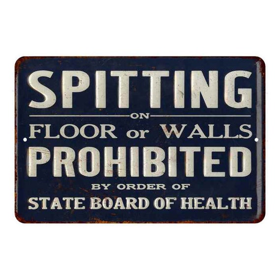 Spitting Prohibited Sign Sidwalk Sign City Ordinance Decor - Etsy