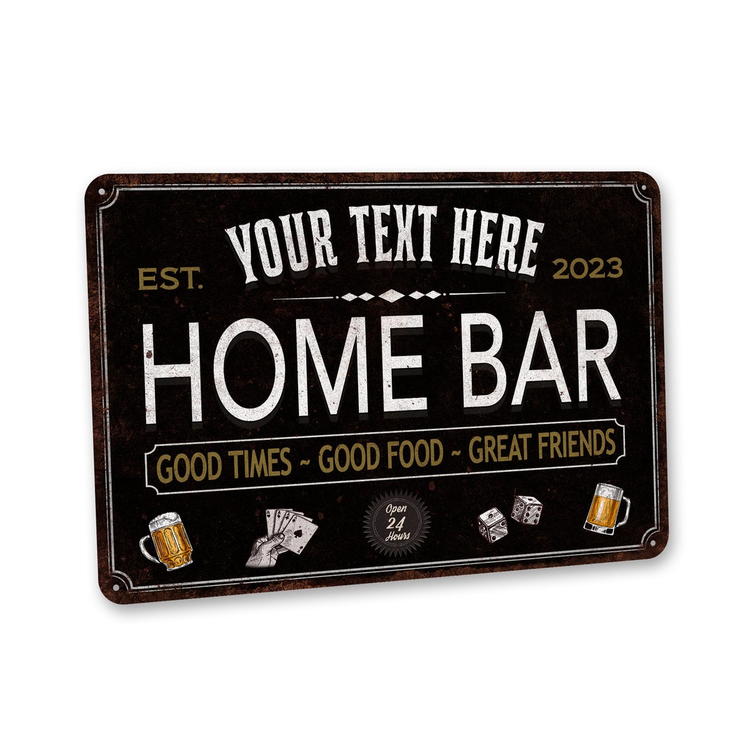 Personalized Home Bar Sign Bar Gift Home Bar Decor Home Bar Sign Custom