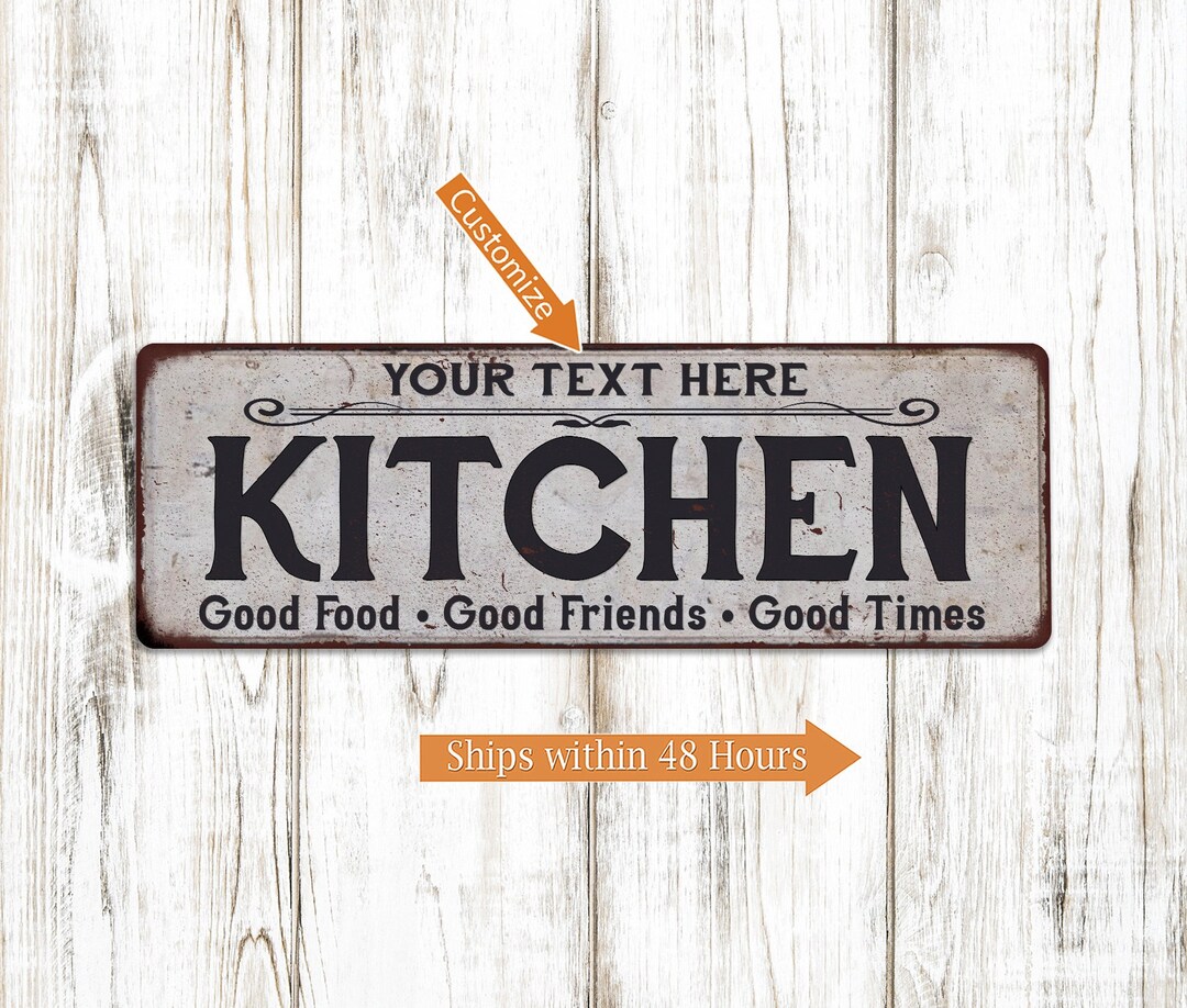 Personalized Kitchen Sign, Custom Name Kitchen Sign, Custom Kitchen
