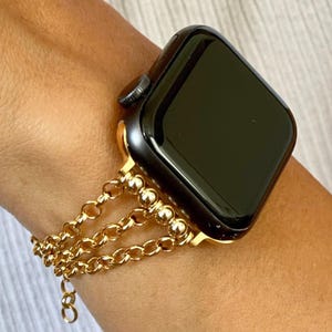 14K Gold Filled Apple Watch Band: Chain Bracelet for Women