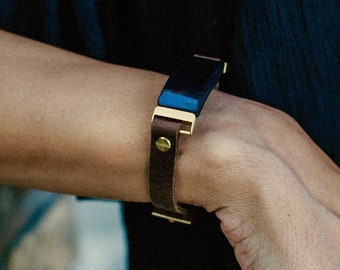 Frauen Fitbit Inspire 2 Band Gold Leder Fitbit Inspire 2 Armband Boho Style Distressed Lederband Fitbit Inspire 2 Armband Schmuck