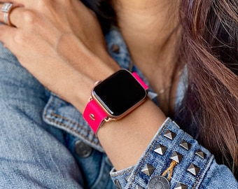 Hot pink apple watch band 2025