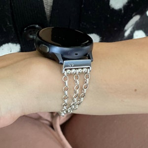 925 Sterling Silber Armband für die Uhr Vivoactive 3, Vivoactive 5, Venu 2 Plus, Venu Sq 2, Vivomove, Approach, Forerunner