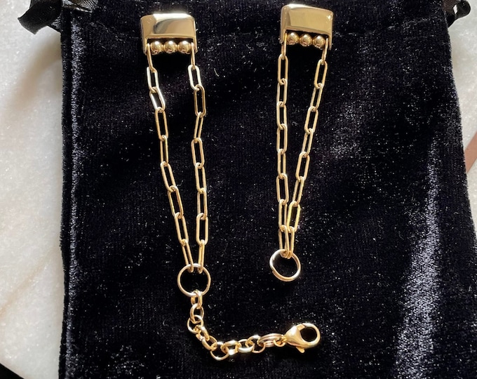 Gold Fitbit Luxe Chain Bracelet, Women Style Paperclip Chain Strap, Fitbit Luxe Band, Chic 14K Gold Filled Fitbit Luxe Jewelry